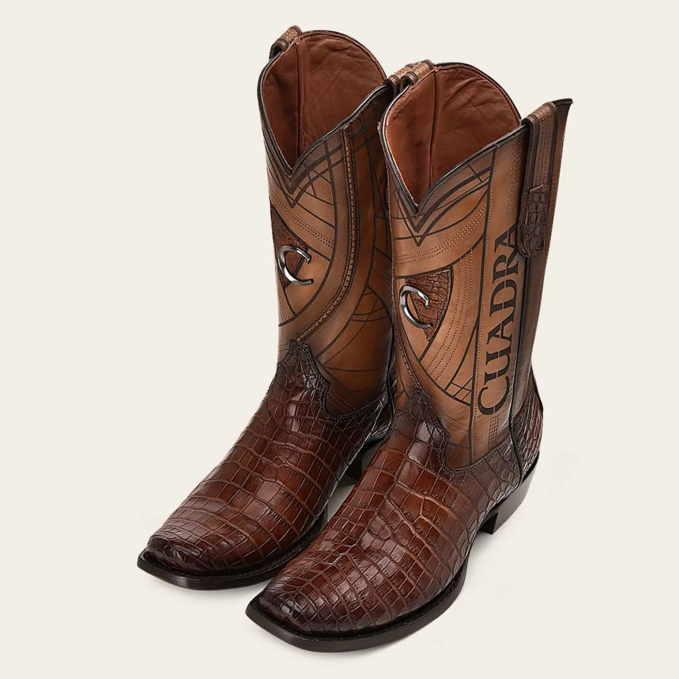 Men Cuadra Western Boots-Hand-Painted Traditional Exotic Leather Men Boots