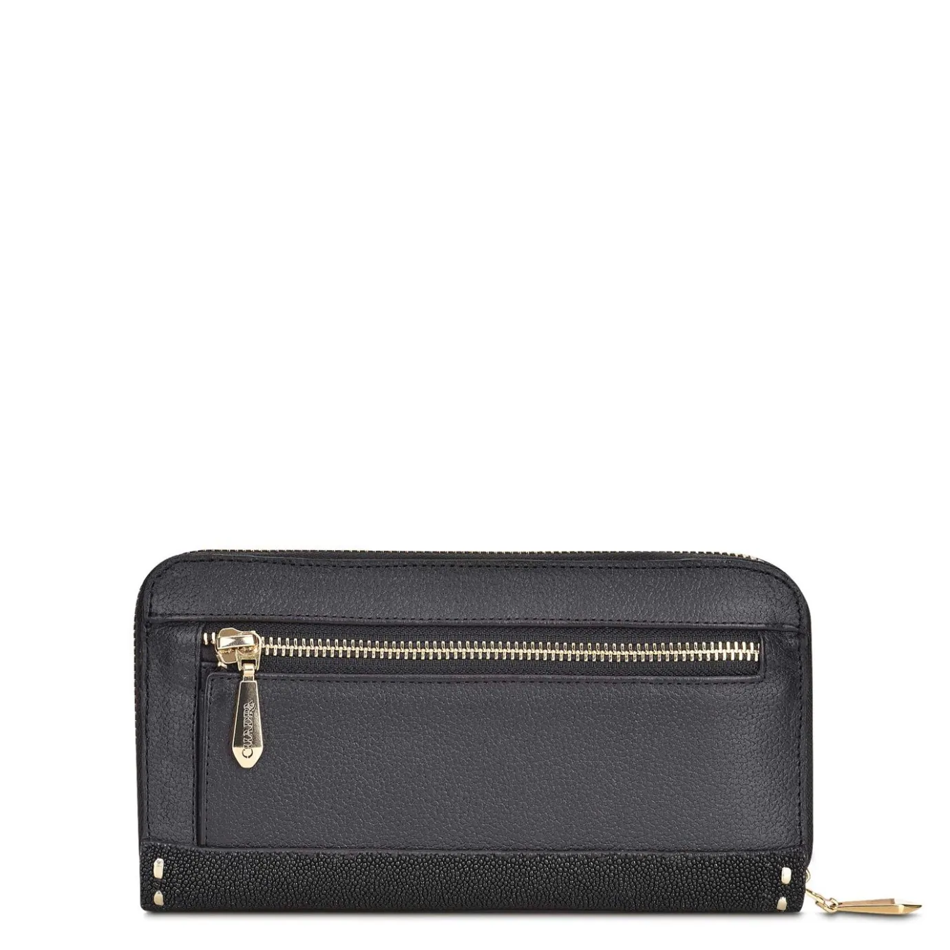 Women Cuadra Wallets-Handwoven Black Leather Bifold Wallet