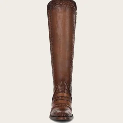 Women Cuadra Tall & Knee-High Boots-Handwoven Brown Leather Boot