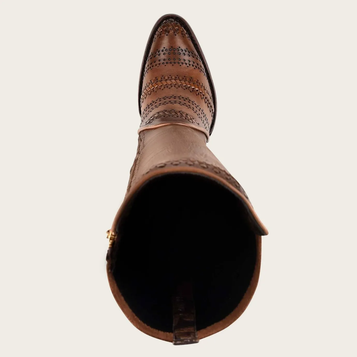 Women Cuadra Tall & Knee-High Boots-Handwoven Brown Leather Boot