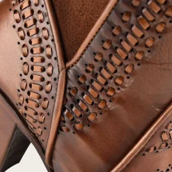 Women Cuadra Tall & Knee-High Boots-Handwoven Brown Leather Boot