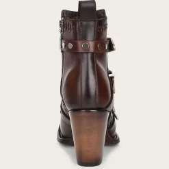 Women Cuadra Ankle Boots & Booties-Handwoven Brown Leather Bootie