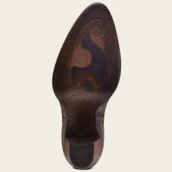 Women Cuadra Ankle Boots & Booties-Handwoven Brown Leather Bootie With Austrian Crystals