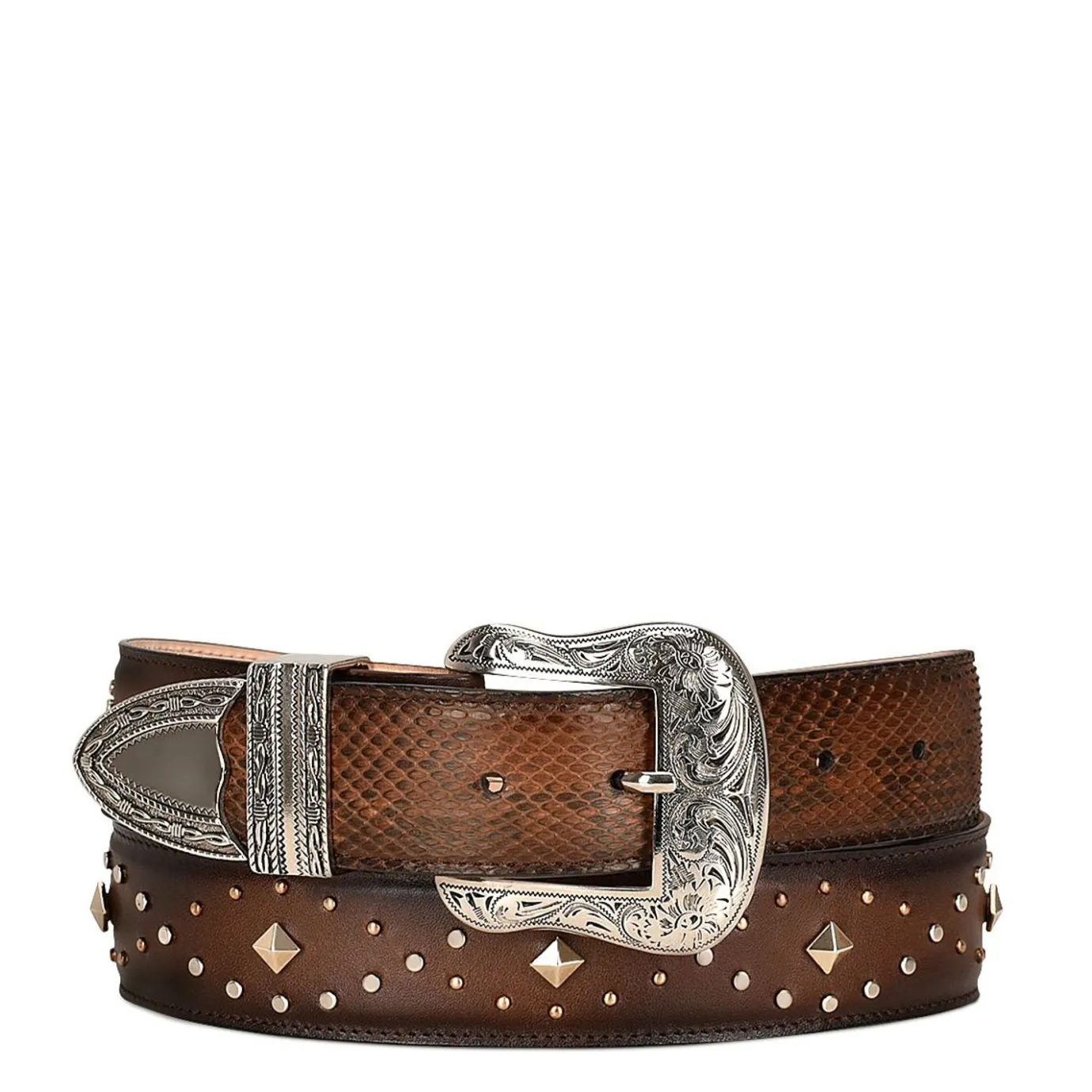 Women Cuadra Belts-Handwoven Honey Exotic Leather Cowgirl Belt