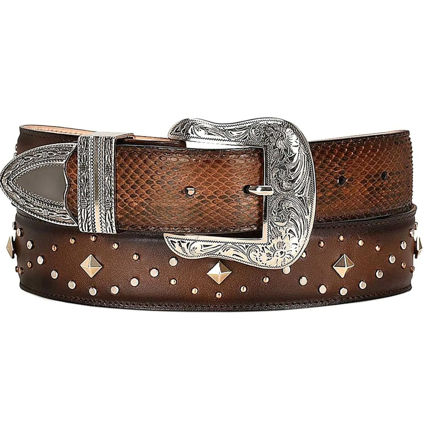 Women Cuadra Belts-Handwoven Honey Exotic Leather Cowgirl Belt
