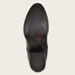 Women Cuadra Tall & Knee-High Boots-High Black Exotic Leather Boot With Different Textures