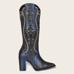 Women Cuadra Western Boots-High Black Leather Western Boot