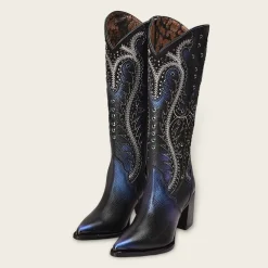 Women Cuadra Western Boots-High Black Leather Western Boot