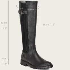 Women Cuadra Tall & Knee-High Boots-High Boot Black Bovine Leather Boot