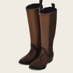 Women Cuadra Tall & Knee-High Boots-High Brown Boot With Different Textures