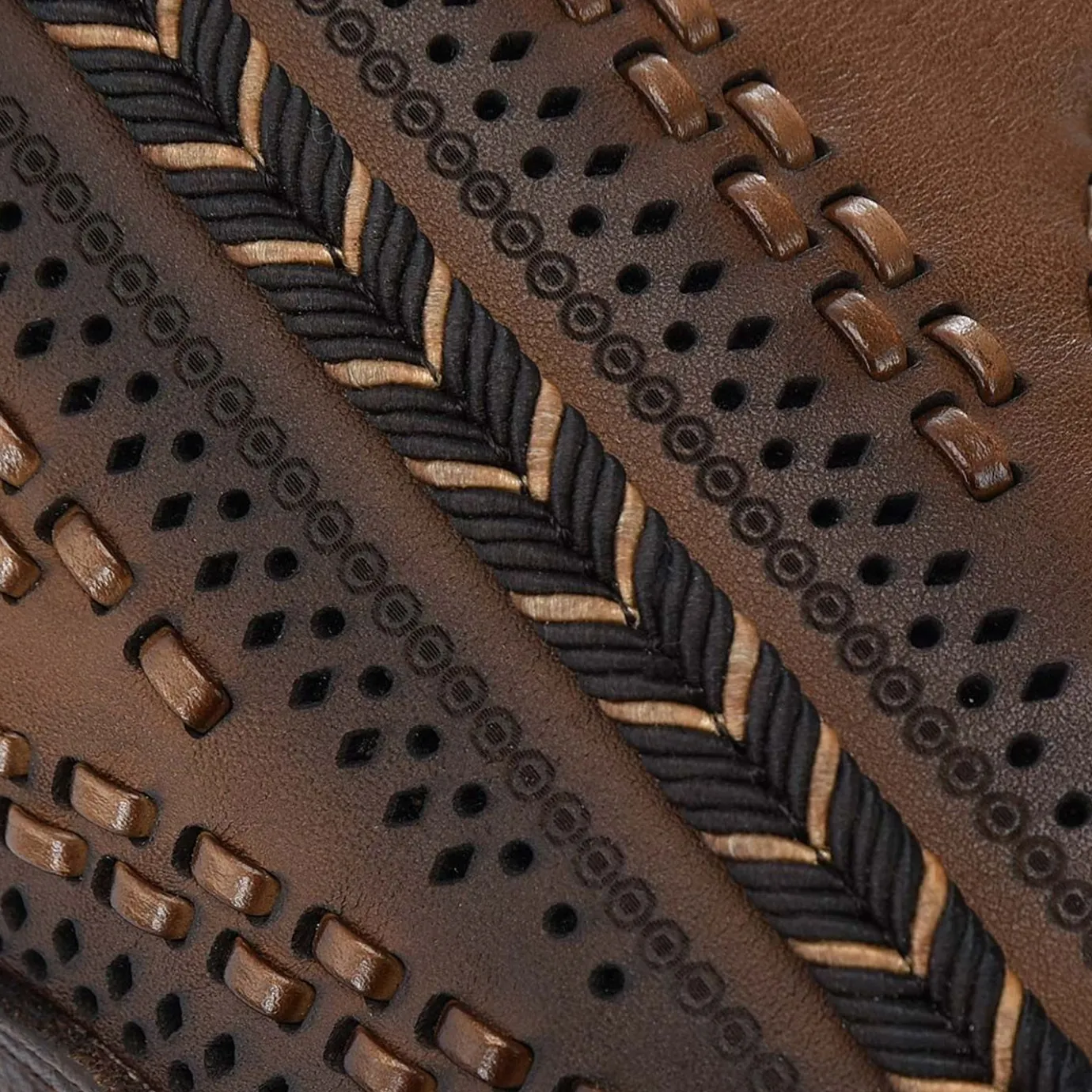 Women Cuadra Tall & Knee-High Boots-High Brown Boot With Different Textures