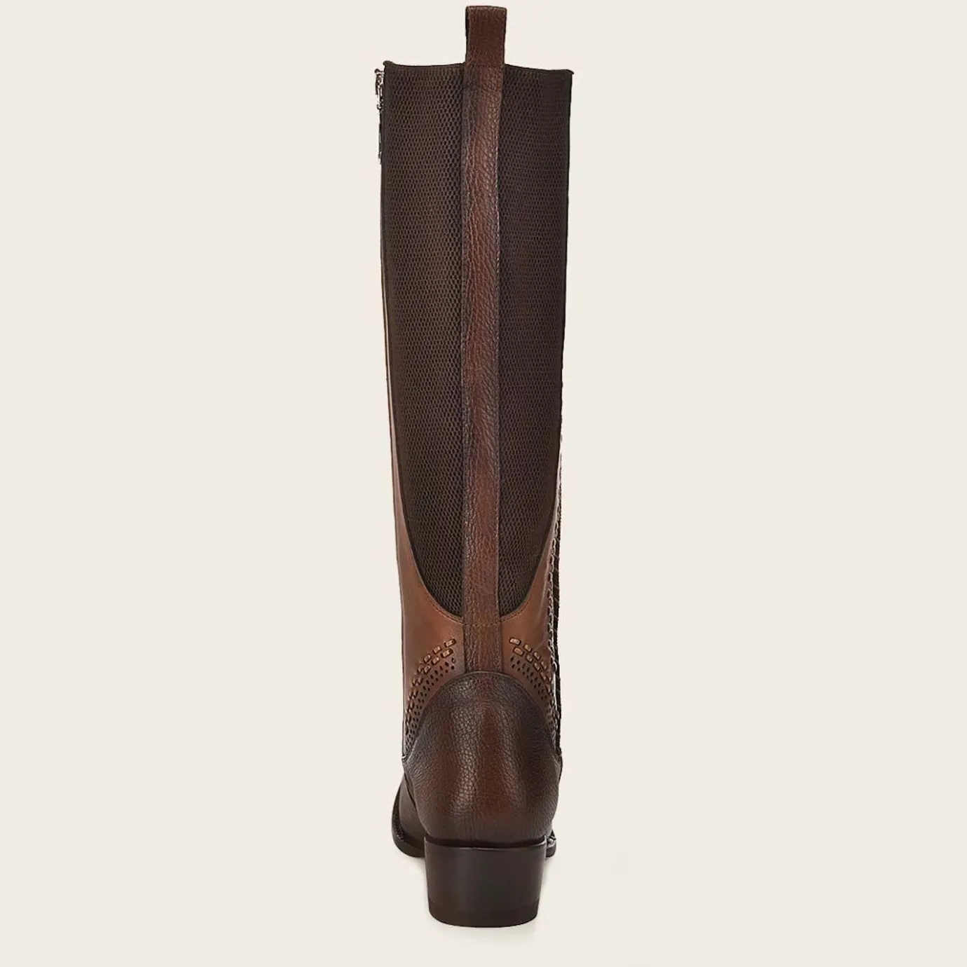 Women Cuadra Tall & Knee-High Boots-High Brown Boot With Different Textures