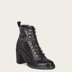 Women Cuadra Ankle Boots & Booties-High Heel Urban Black Leather Bootie
