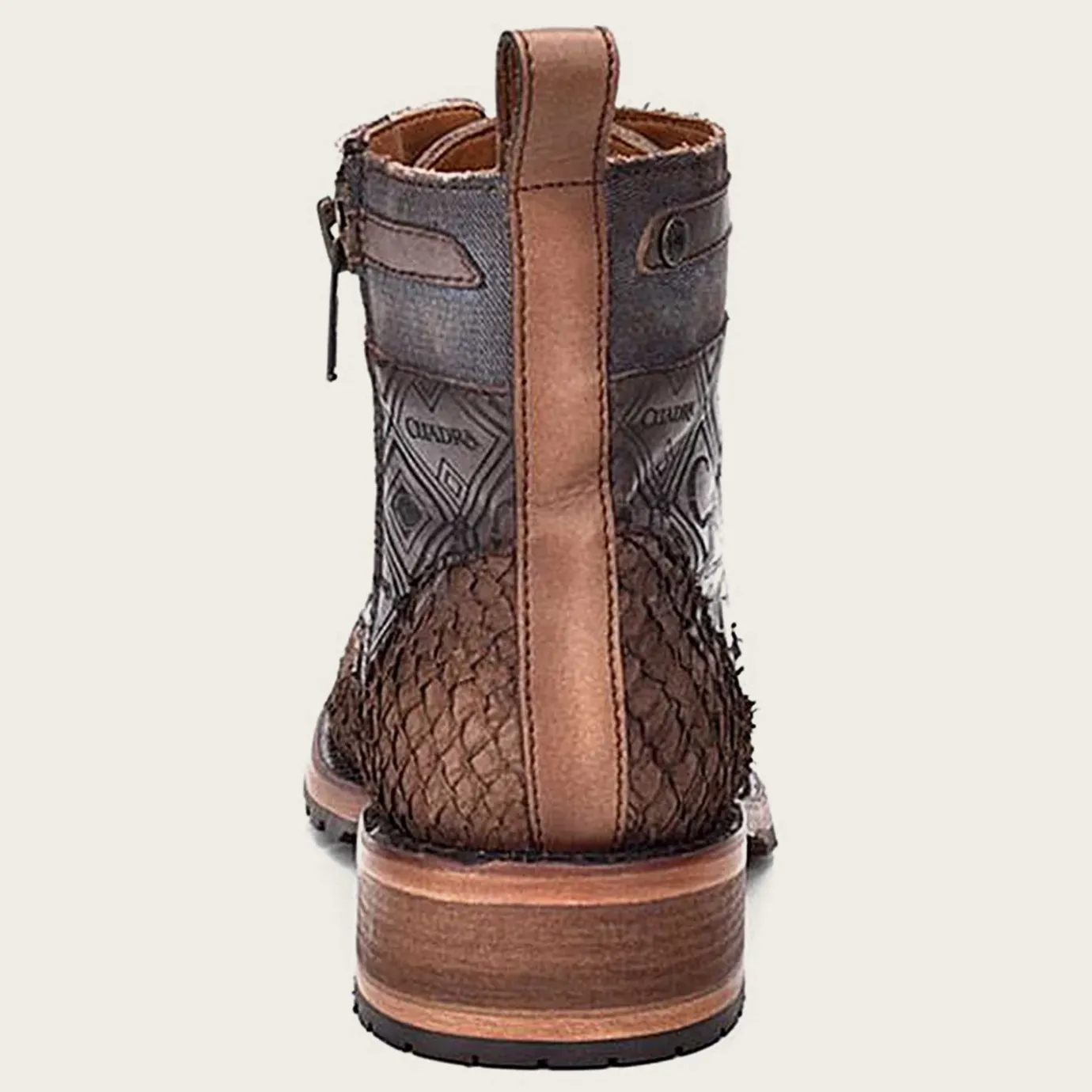 Men Cuadra Urban & Casual Boots-Honey And Blue Urban Ankle Exotic Leather Boots