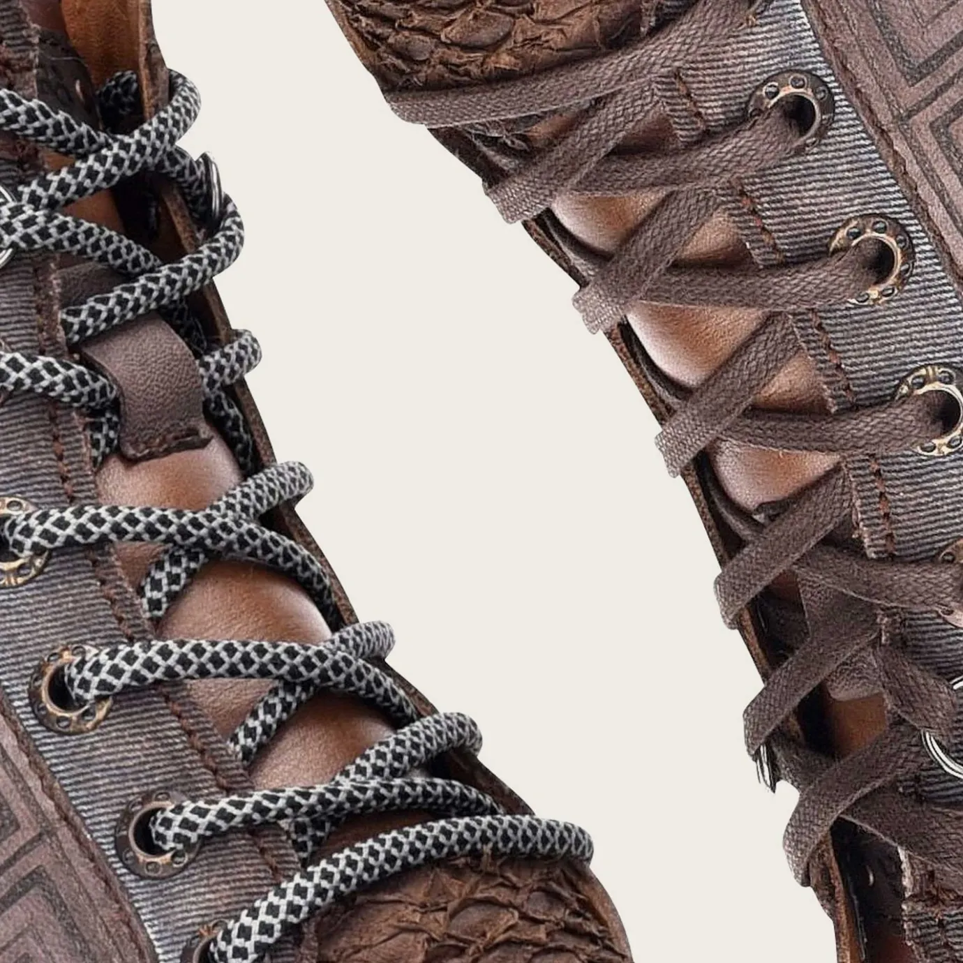 Men Cuadra Urban & Casual Boots-Honey And Blue Urban Ankle Exotic Leather Boots