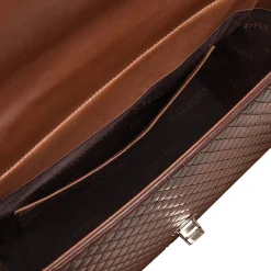 Women Cuadra Top Handle & Satchel Bags-Honey Leather Quilted Embroidery Handbag With Austrian Crystals