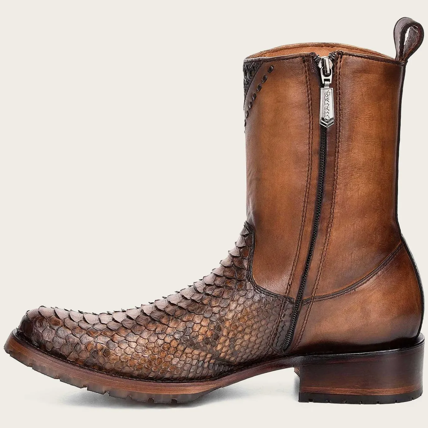 Men Cuadra Urban & Casual Boots-Honey Python Leather Cowboy Boots