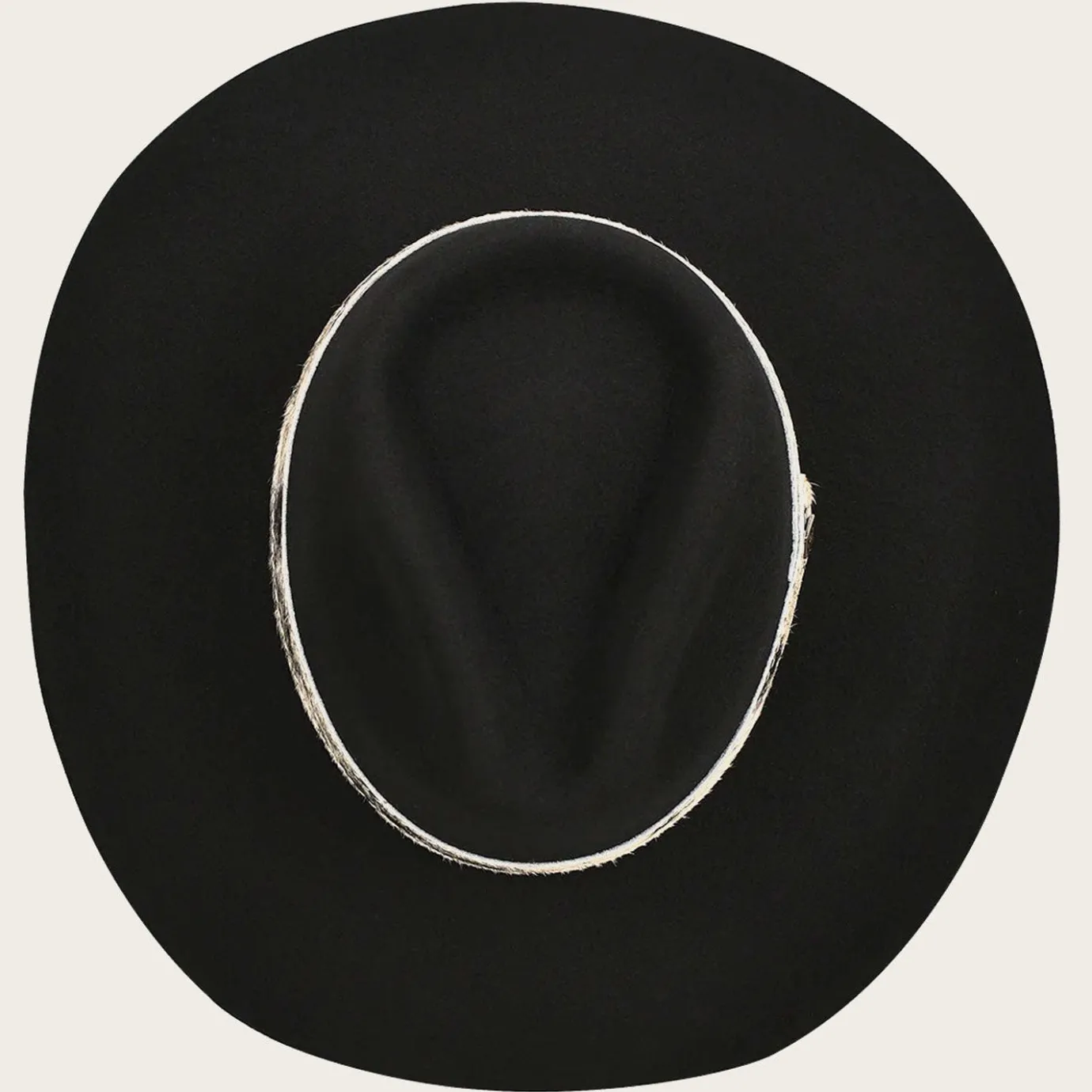 Women Cuadra Hats-Leathered Cow Belted Black Wool Hat