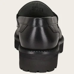 Men Cuadra Loafers & Driving Shoes-Men Loafer Shoe In Black Genuine Stingray Leather