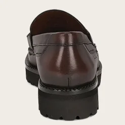 Men Cuadra Loafers & Driving Shoes-Men Loafer Shoe In Brown Genuine Cayman Leather