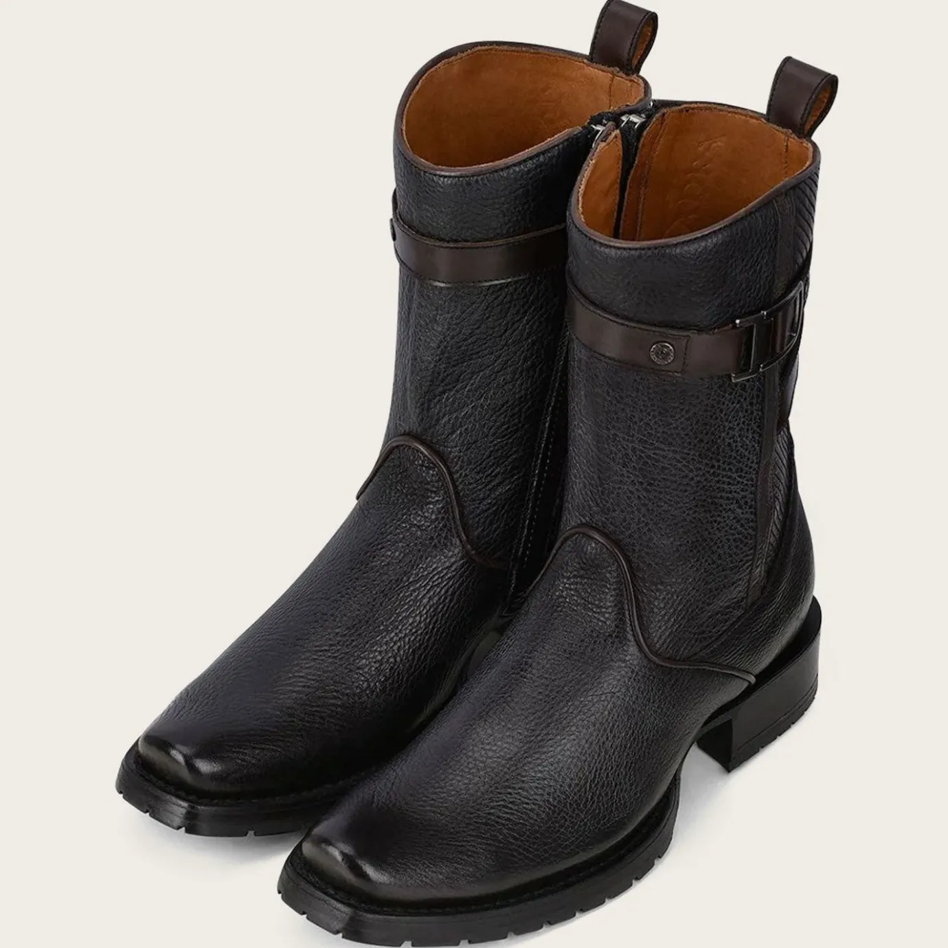 Men Cuadra Urban & Casual Boots-Men'S Black Casual Leather Boots