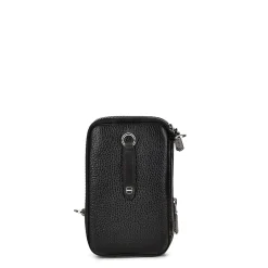 Men Cuadra Handbags-Mens Black Exotic Leather Cross Bag