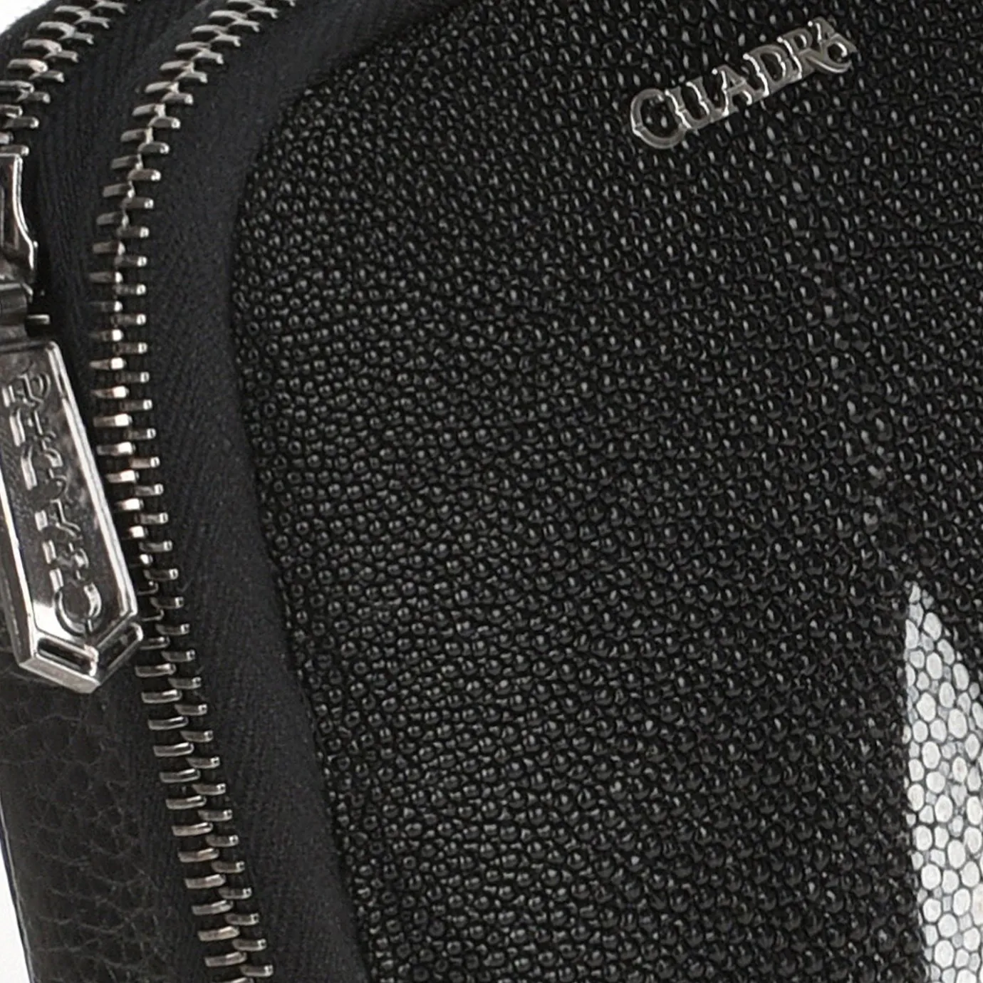 Men Cuadra Handbags-Mens Black Exotic Leather Cross Bag