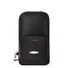 Men Cuadra Handbags-Mens Black Leather Shoulder Bag