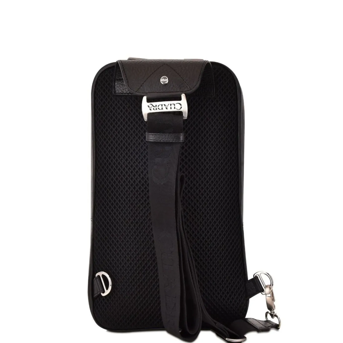 Men Cuadra Handbags-Mens Black Leather Shoulder Bag