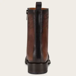 Men Cuadra Urban & Casual Boots-Mens Brown Dress Boots Embroidery And Engraved On Leather