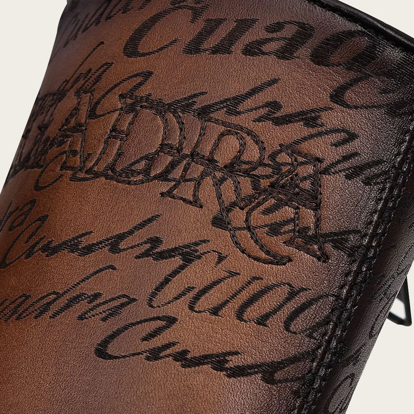 Men Cuadra Urban & Casual Boots-Mens Brown Dress Boots Embroidery And Engraved On Leather