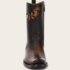 Men Cuadra Urban & Casual Boots-Mens Brown Leather Boots With Engraved Detail