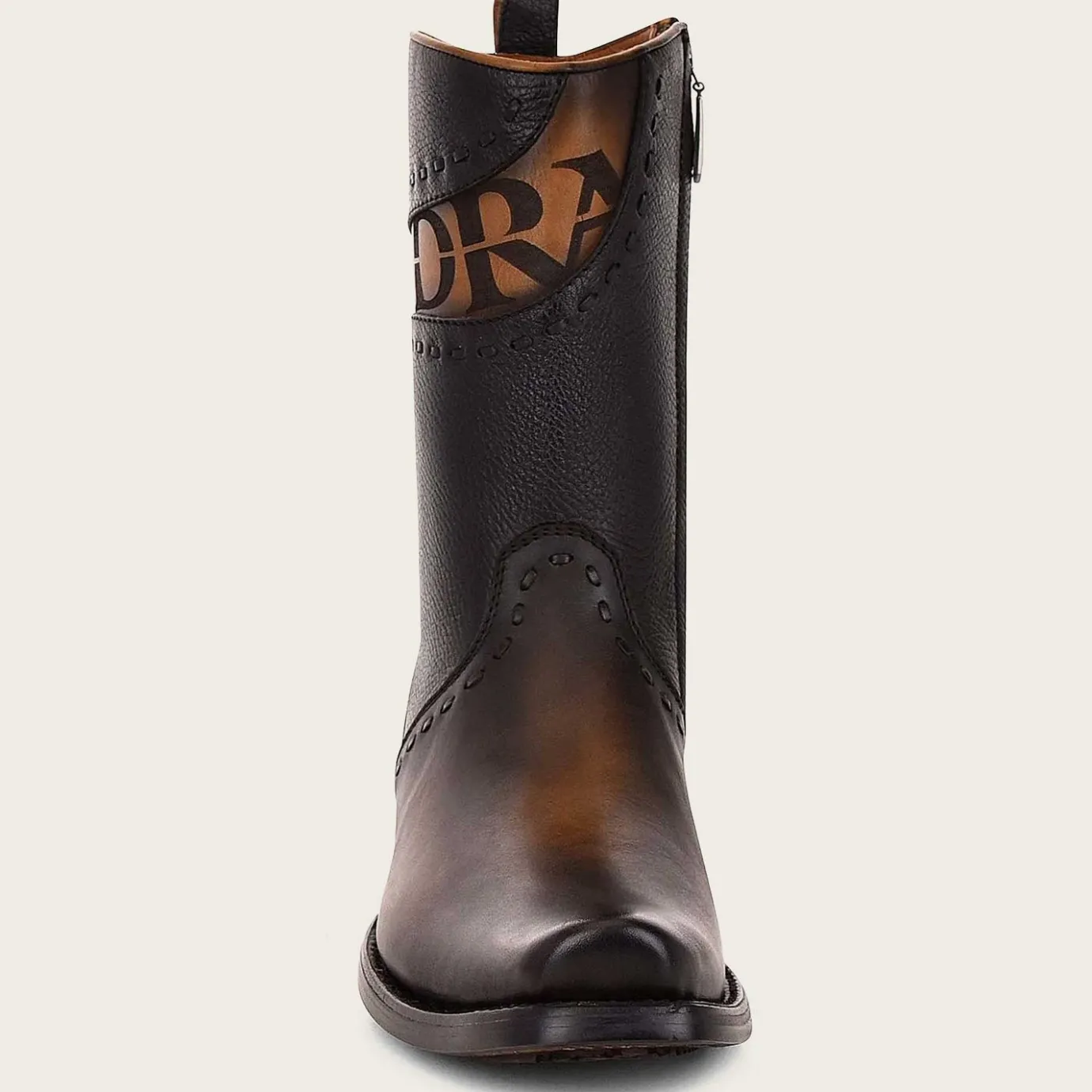 Men Cuadra Urban & Casual Boots-Mens Brown Leather Boots With Engraved Detail