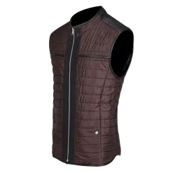 Men Cuadra Vests-Mens Doble View Blue Leather Vest