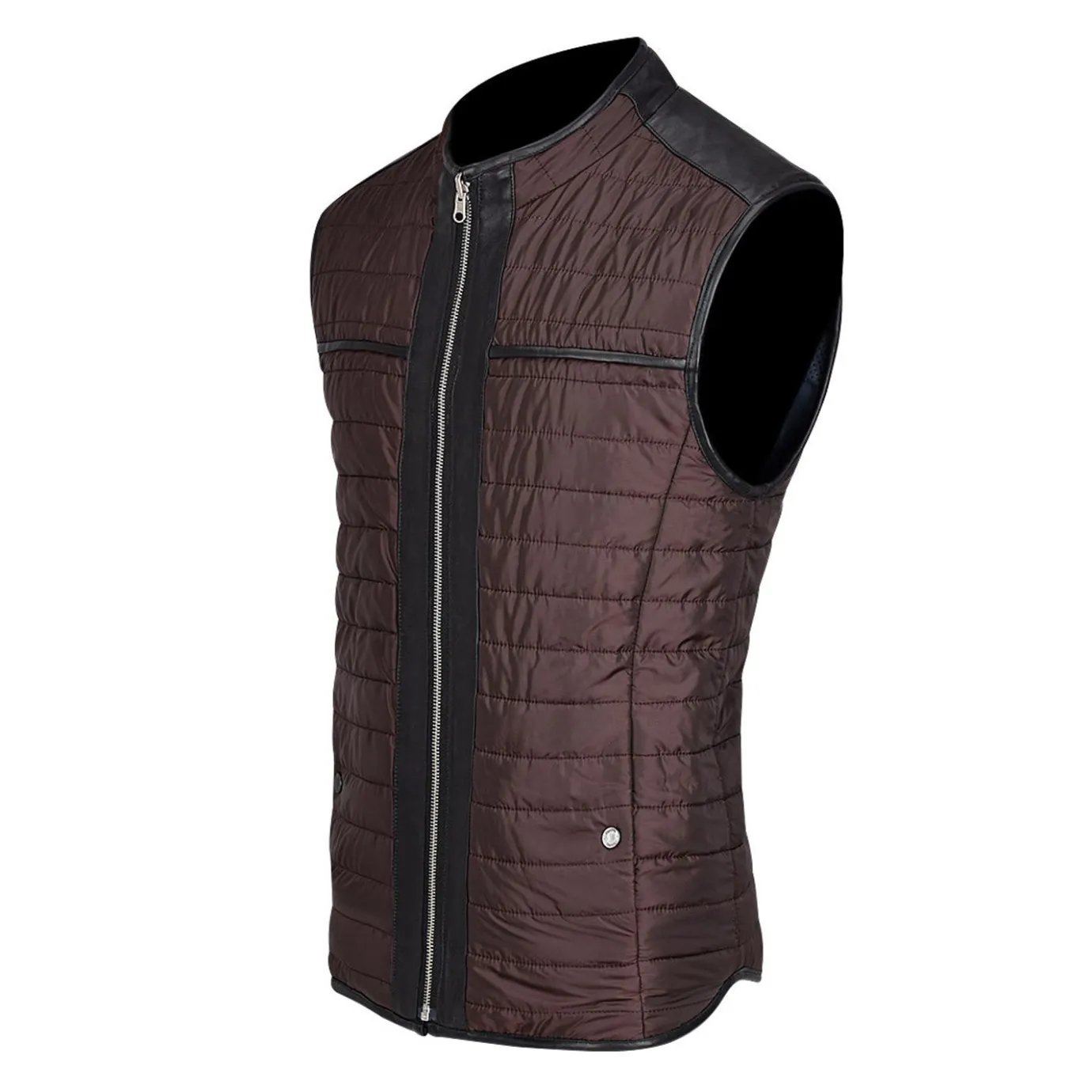Men Cuadra Vests-Mens Doble View Blue Leather Vest