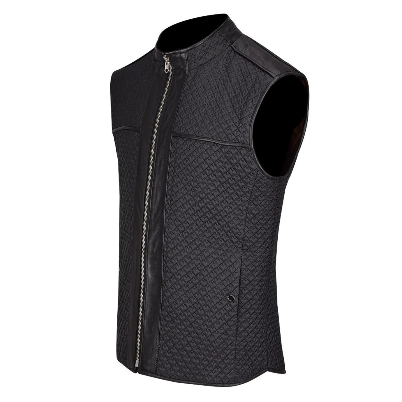 Men Cuadra Vests-Mens Doble View Brown Leather Vest