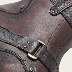 Men Cuadra Urban & Casual Boots-Mens Leather Ankle Boots, Hand-Painted In Brown Color