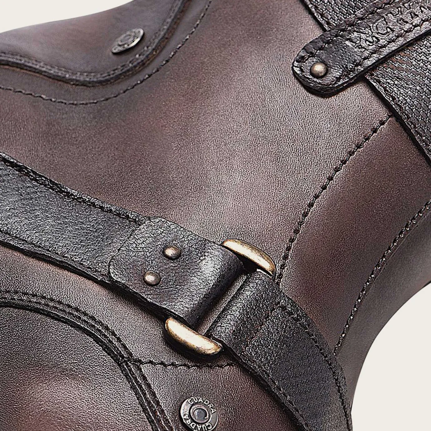 Men Cuadra Urban & Casual Boots-Mens Leather Ankle Boots, Hand-Painted In Brown Color