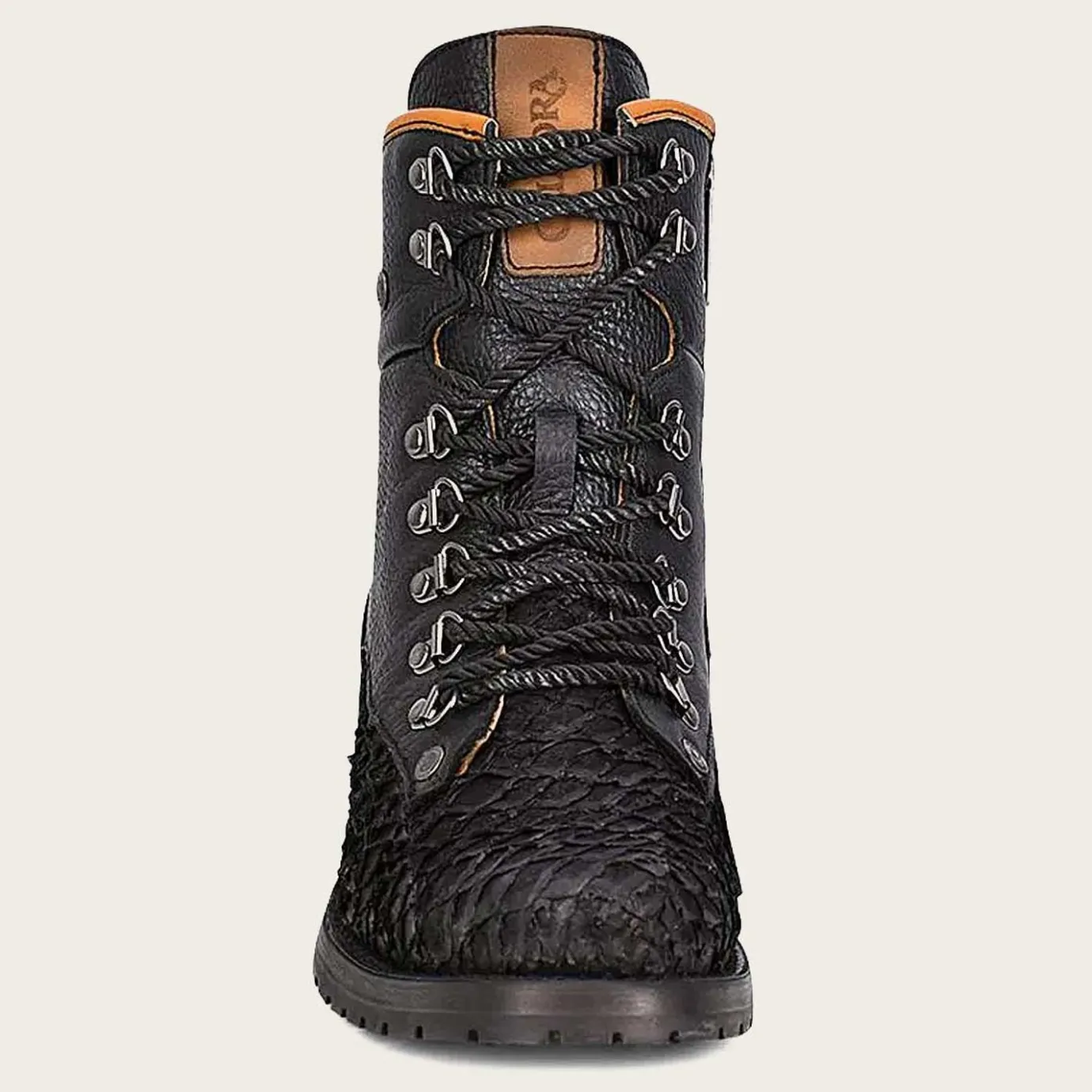 Men Cuadra Urban & Casual Boots-Mens Leather Ankle Boots Black Poisson Leather