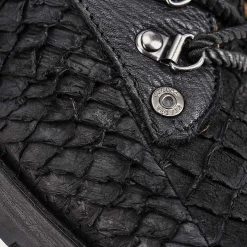 Men Cuadra Urban & Casual Boots-Mens Leather Ankle Boots Black Poisson Leather