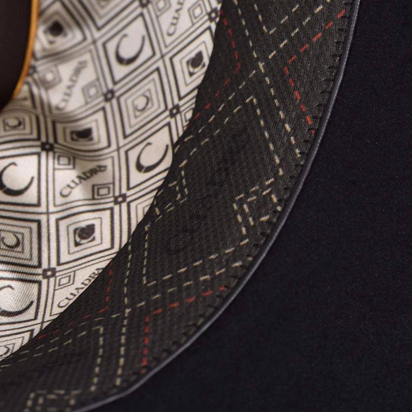 Women Cuadra Hats-Outdoor Safari Black Hat With Leather Belt