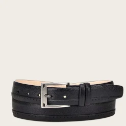 Men Cuadra Belts-Perforated Black Leather Belt