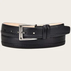 Men Cuadra Belts-Perforated Black Leather Belt