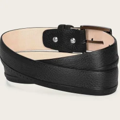 Men Cuadra Belts-Perforated Black Leather Belt