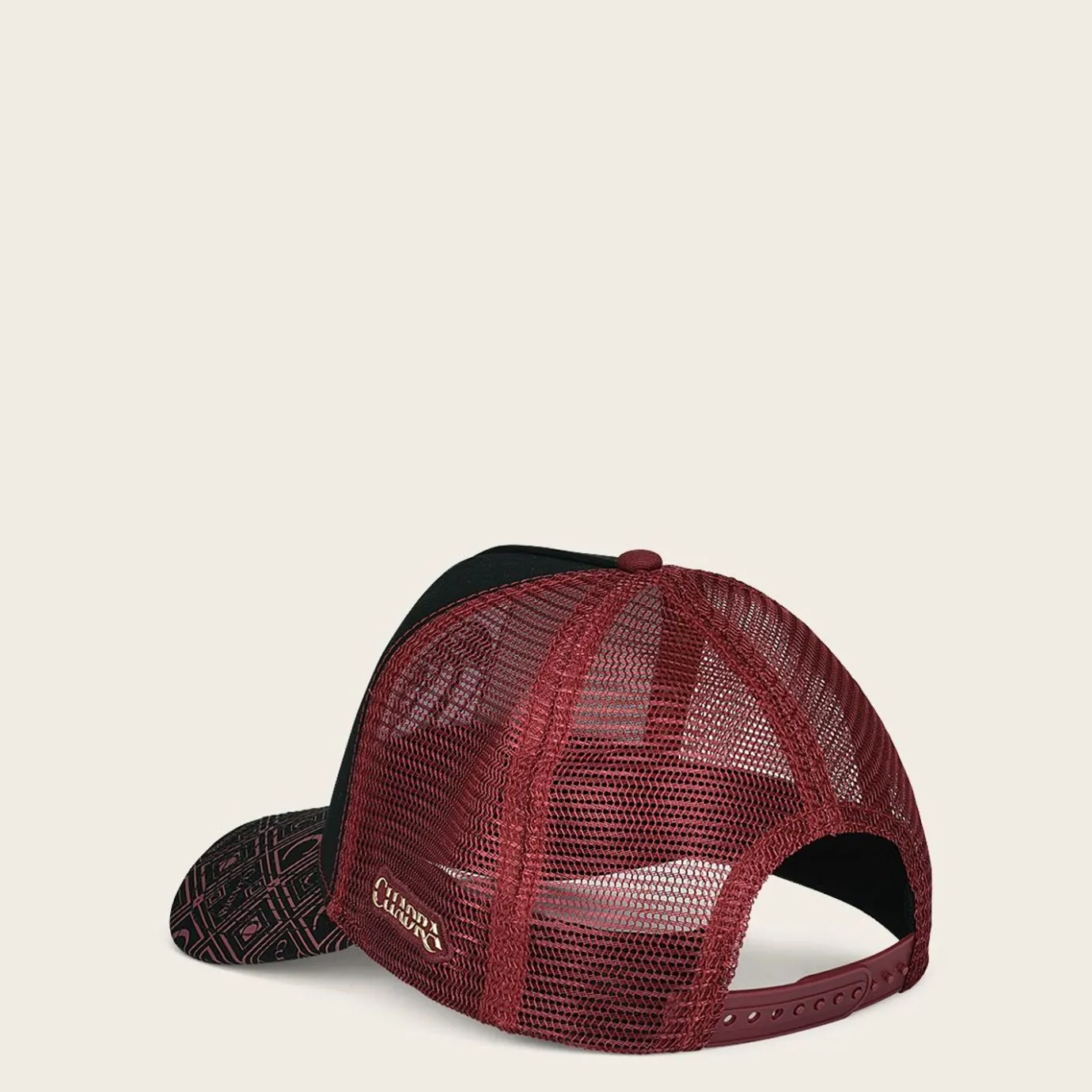 Women Cuadra Hats-Red Snapback Cap With Phyton Patch