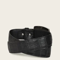 Men Cuadra Belts-Traditional Black High Exotic Leather Western Belt