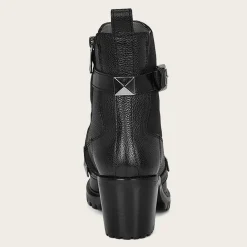 Women Cuadra Ankle Boots & Booties-Urban Black Bootie With Decorative Stripes