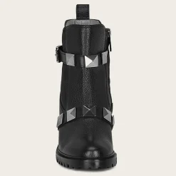 Women Cuadra Ankle Boots & Booties-Urban Black Bootie With Decorative Stripes