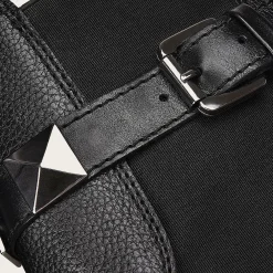 Women Cuadra Ankle Boots & Booties-Urban Black Bootie With Decorative Stripes