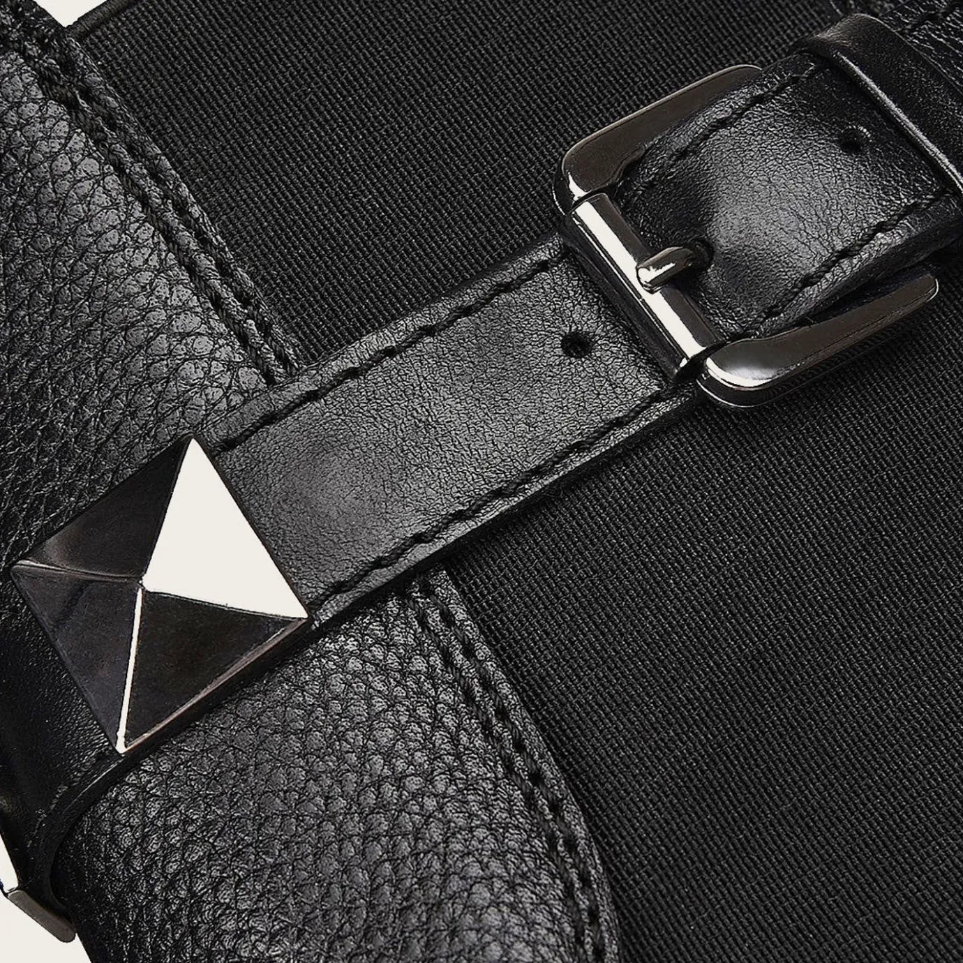 Women Cuadra Ankle Boots & Booties-Urban Black Bootie With Decorative Stripes